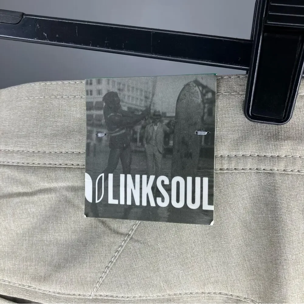 NWT LINKSOUL Chino Boardwalker Pant Khaki 38x30 Beige